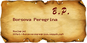 Borsova Peregrina névjegykártya